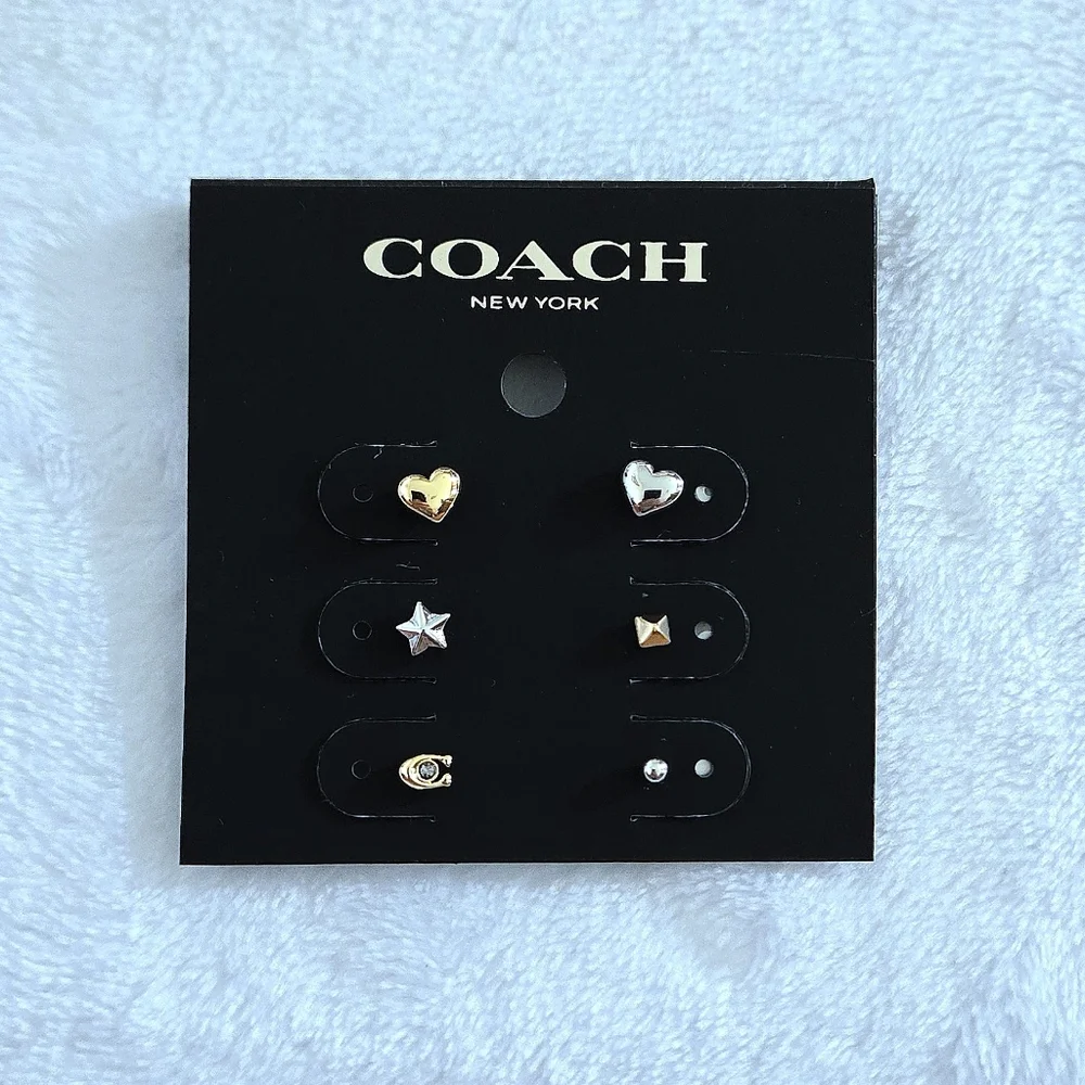 Coach Multi Mismatched Earring Set - Picture 1 of 15